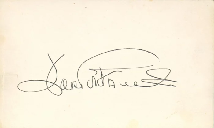 Joan Fontaine autograph