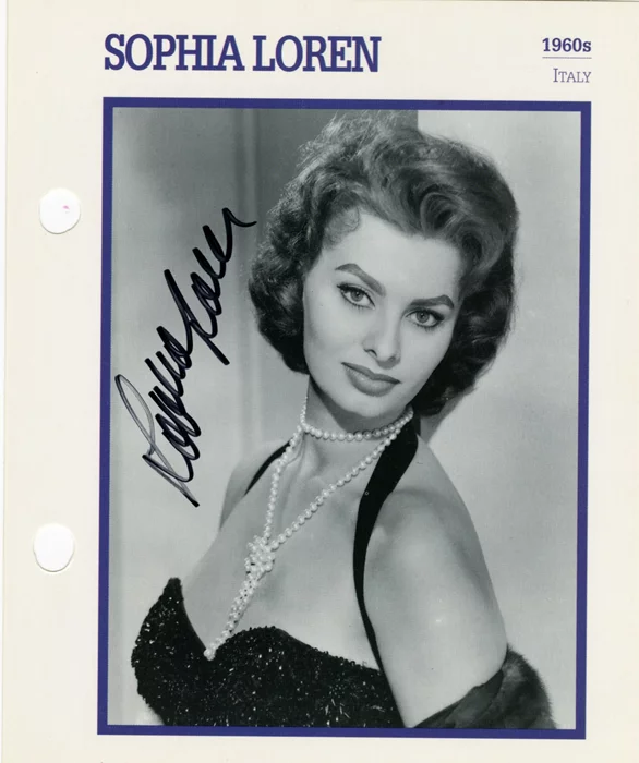 Sophia Loren autograph