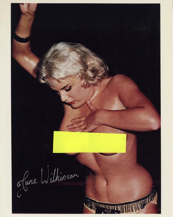 June Wilkinson autograph