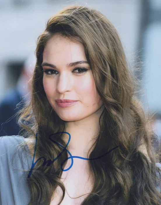 Lily James autograph