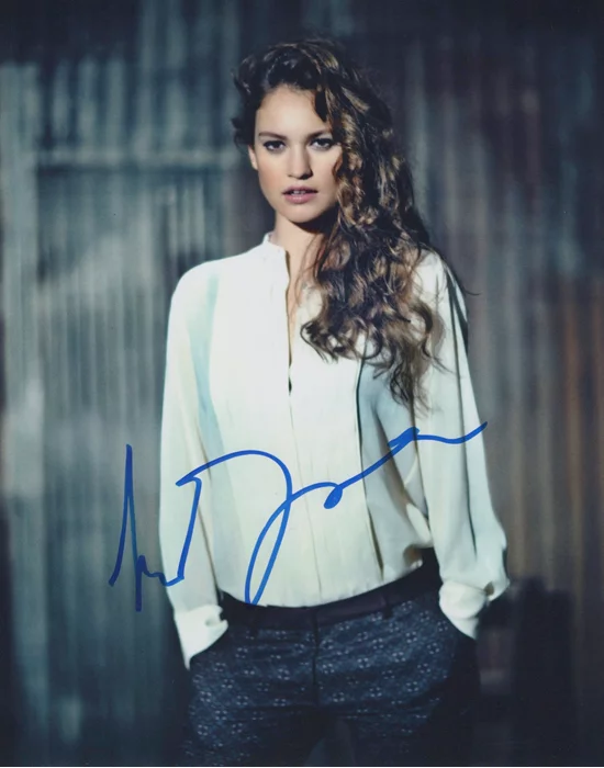 Lily James autograph