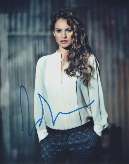 Lily James autograph