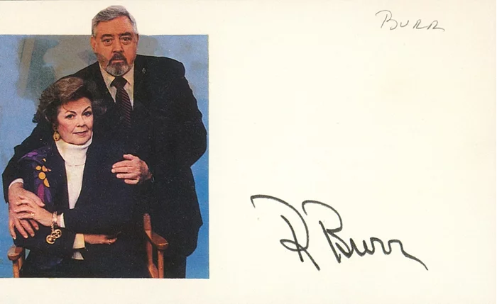 Raymond Burr autograph