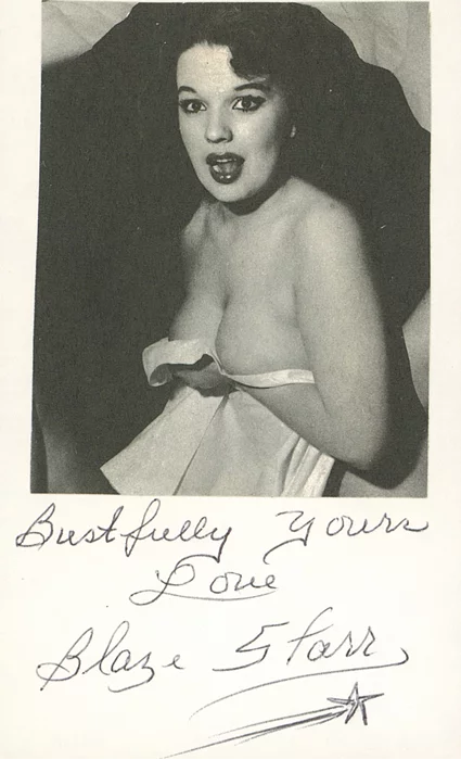 Blaze Starr autograph