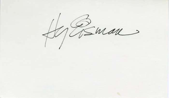 Hy Eisman autograph