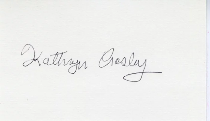 Kathryn Crosby autograph