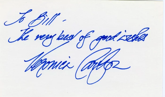 Veronica Carlson autograph