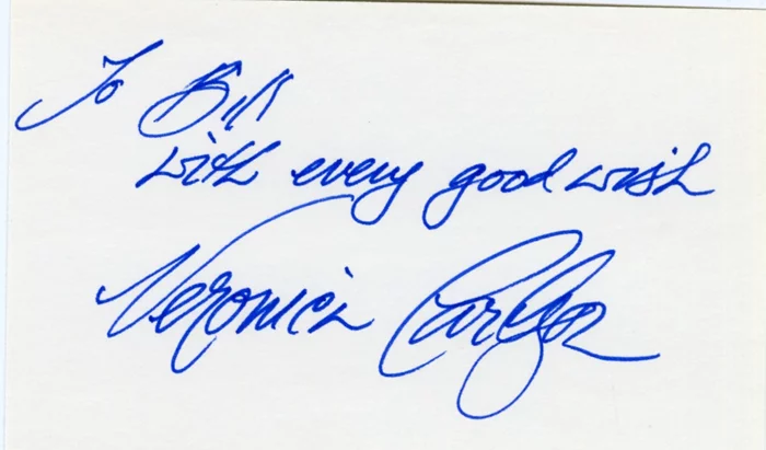 Veronica Carlson autograph