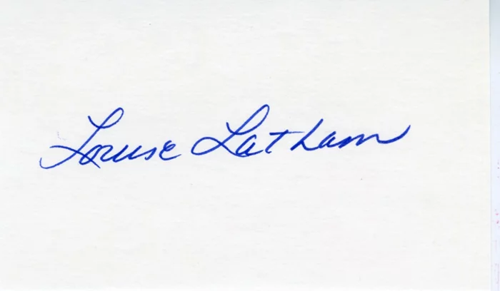 Louise Latham autograph
