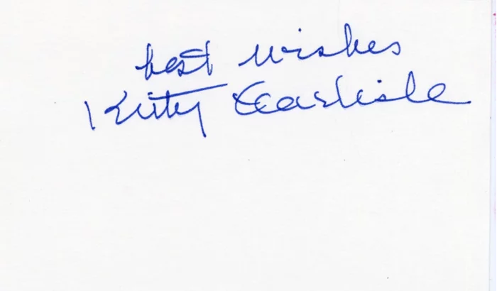 Kitty Carlisle autograph