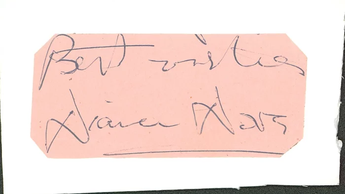 Diana Dors autograph