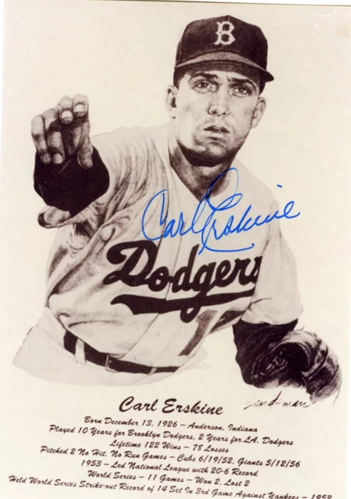 Carl Erskine autograph