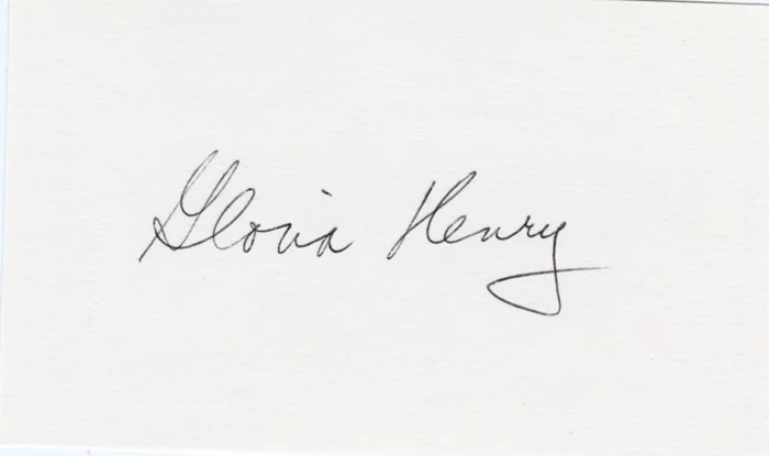Gloria Henry autograph