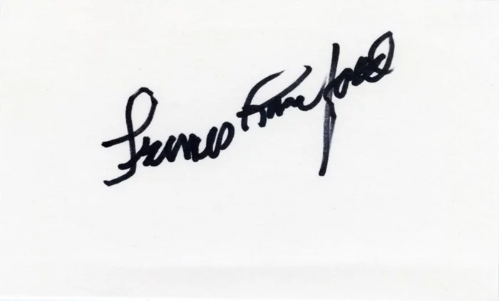 Frances Langford autograph