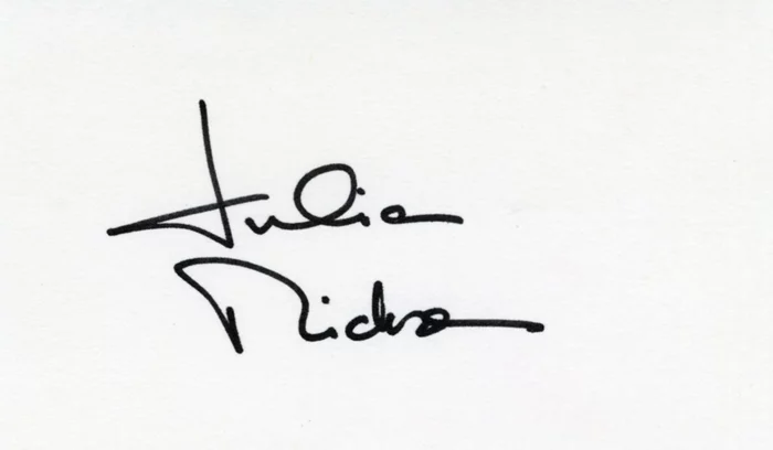 Julia Nickson autograph
