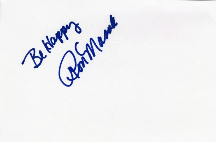 Ron Masak autograph