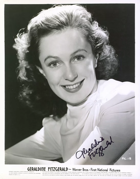 Geraldine Fitzgerald autograph