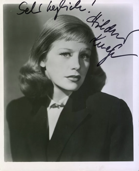 Hildegard Knef autograph