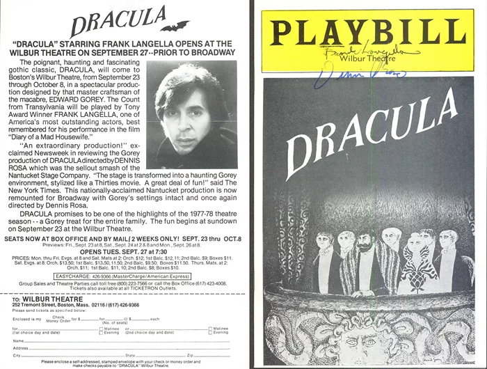 Dracula autograph