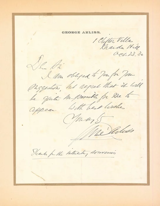 George Arliss autograph
