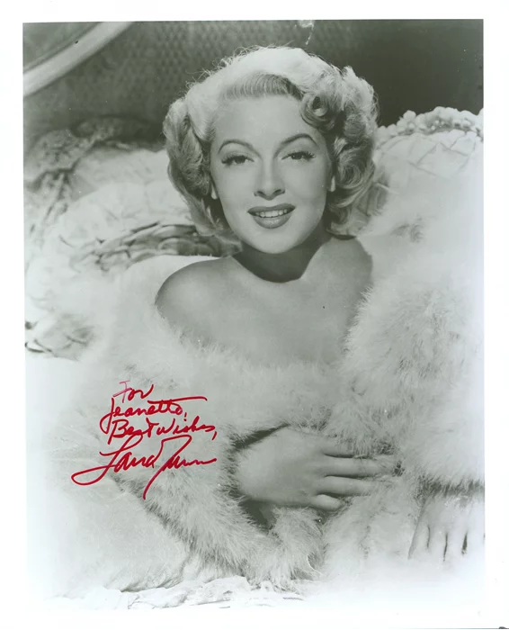 Lana Turner autograph