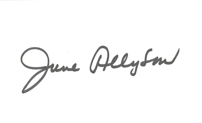 June Allyson autograph