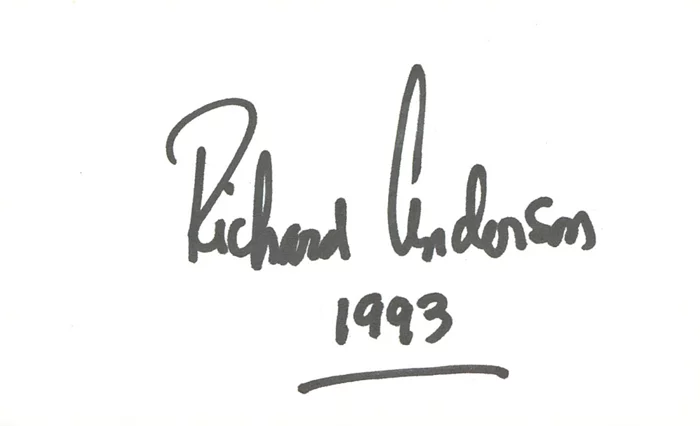 Richard Anderson autograph