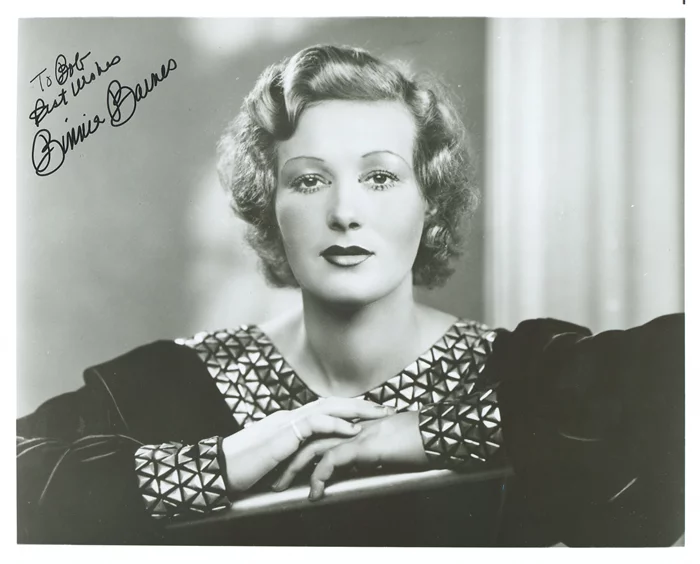 Binnie Barnes autograph