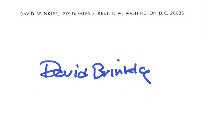 David Brinkley autograph