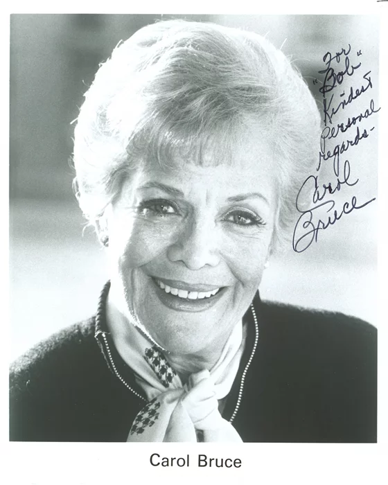 Carol Bruce autograph
