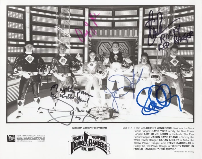 Mighty Morphin Power Rangers: The Movie autograph