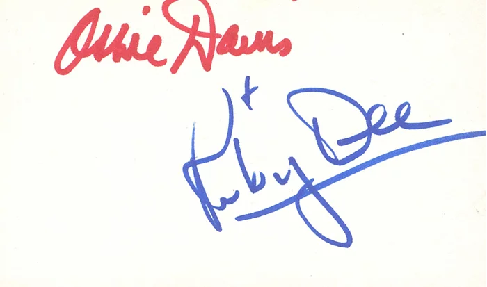 Ossie Davis & Ruby Dee autograph