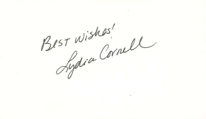 Lydia Cornell autograph
