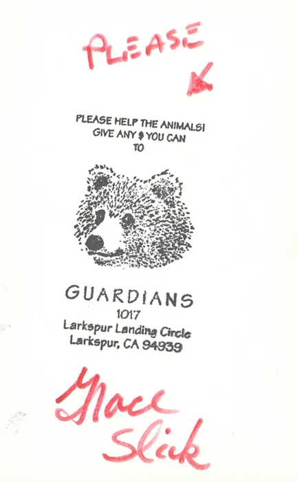 Grace Slick autograph