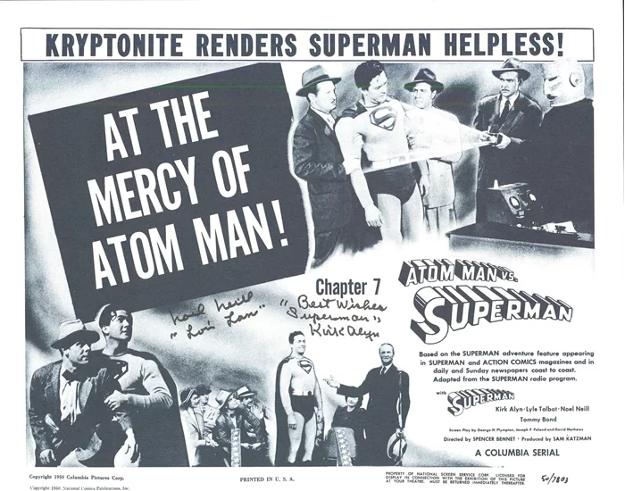 Atom Man vs Superman autograph