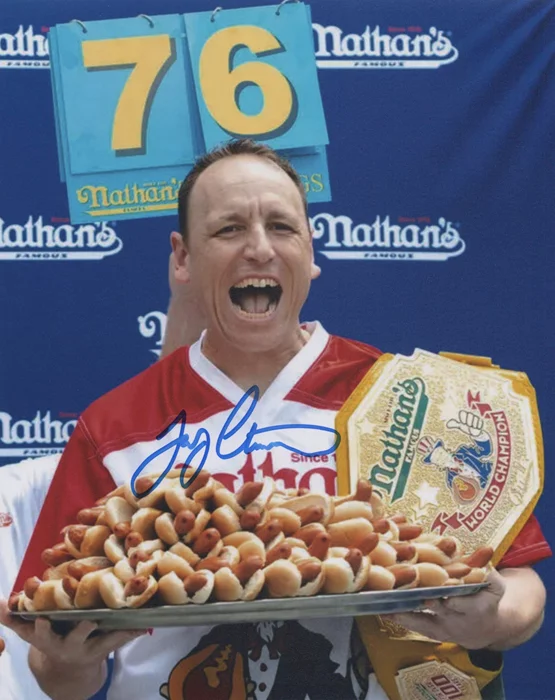 Joey Chestnut autograph