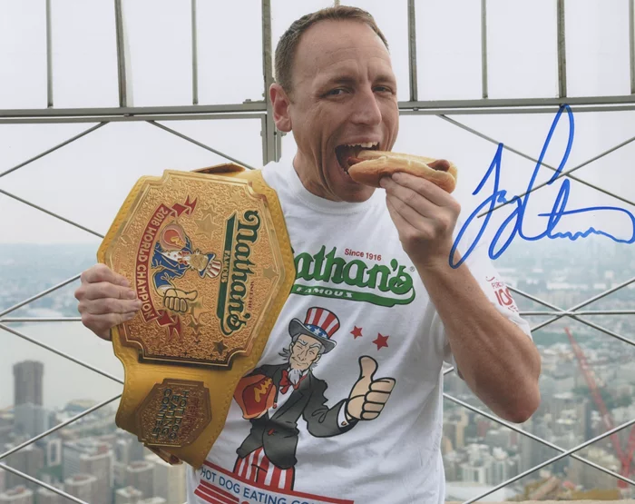 Joey Chestnut autograph