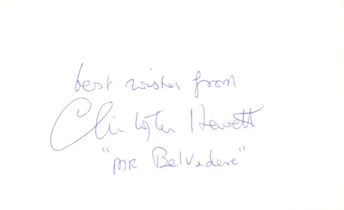 Christopher Hewitt autograph