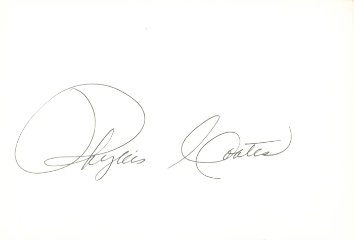 Phyllis Coates autograph