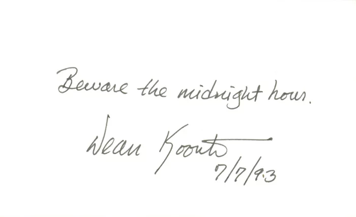 Dean Koontz autograph