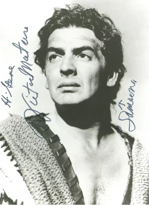 Victor Mature autograph
