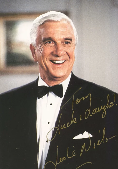 Leslie Nielsen autograph