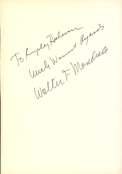 Walter Mondale autograph