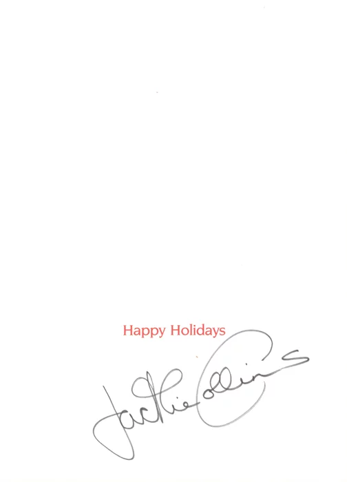 Jackie Collins autograph