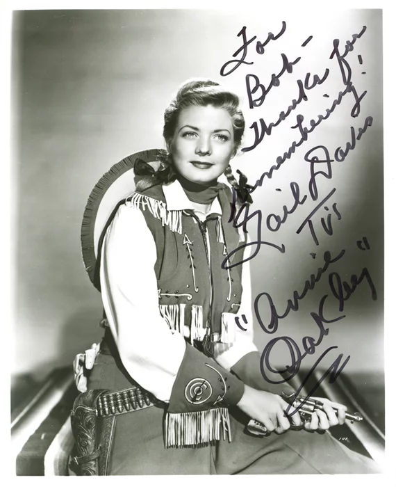 Gail Davis autograph