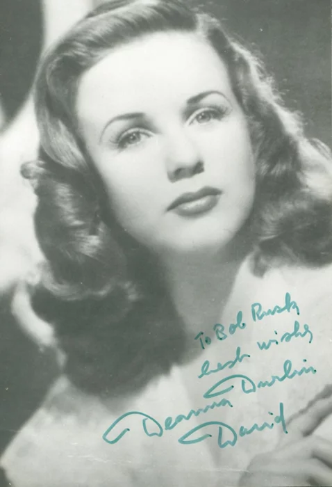 Deanna Durbin autograph