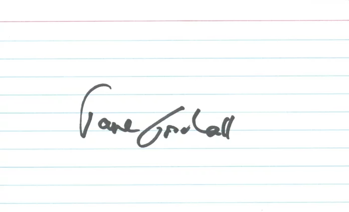 Jane Goodall autograph
