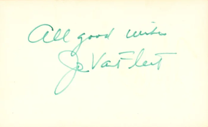 Jo Van Fleet autograph