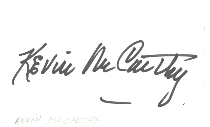 Kevin McCarthy autograph