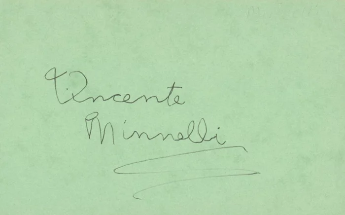 Vincente Minnelli autograph